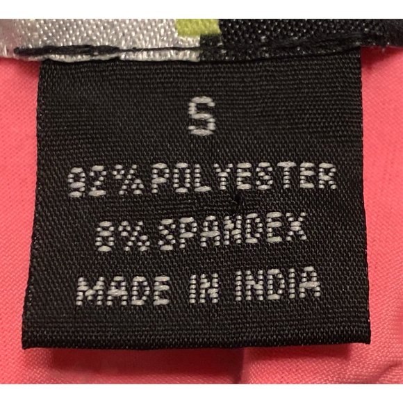 Jamie Sadock Women's Small 1/2 Button Sleeveless Top Pink Black - Picture 6 of 6